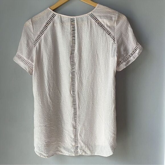 Rebecca Taylor Ladder Stitch Textured Silk Top - Picture 5 of 10